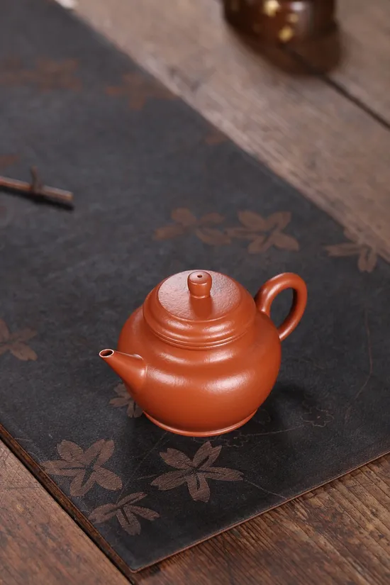 紫砂壺 劍流德鐘 朱泥工藝美術師製作 1