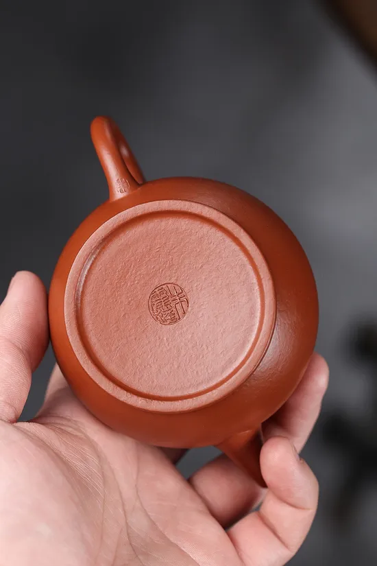 紫砂壺 劍流德鐘 朱泥工藝美術師製作 2