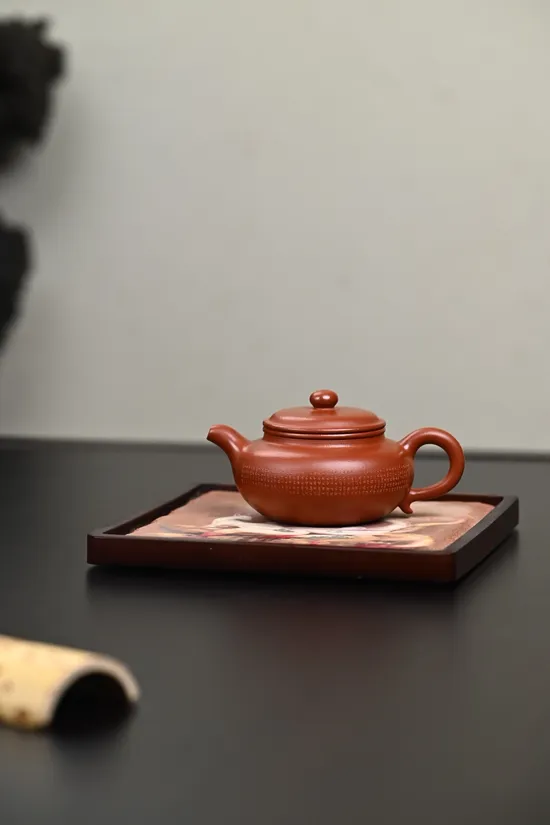 紫砂壺 仿古微刻心經 珍藏級工藝 2