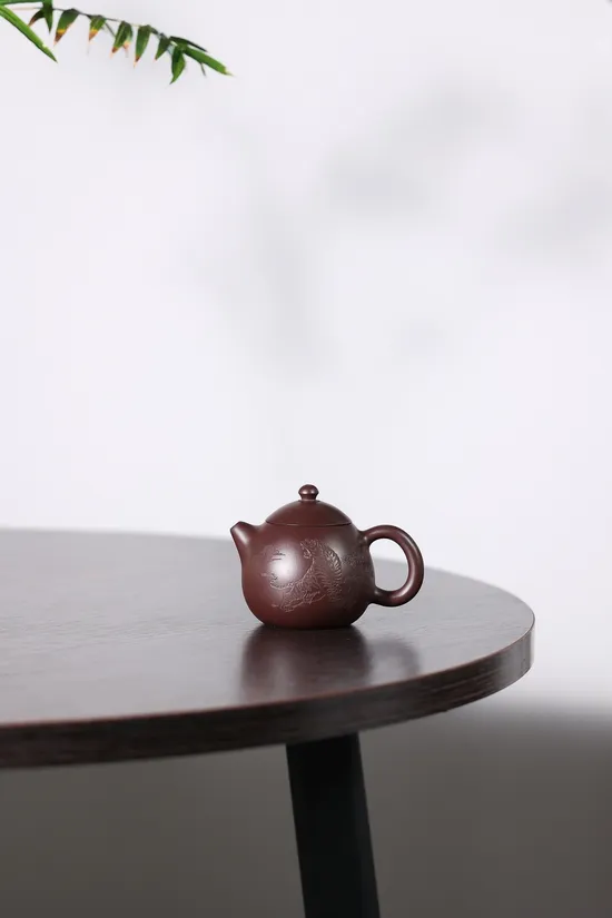 紫砂壺龍蛋強濟人原礦紫泥210cc收藏品 2