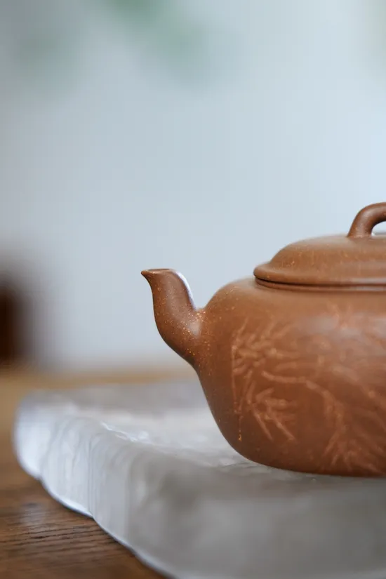 紫砂壺竹緣優質段泥手工製作 1