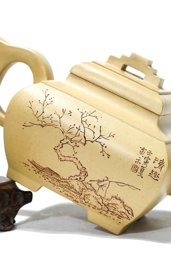 紫砂壺四方橋鼎原礦本山綠450cc劉蓉萍手工製作 1