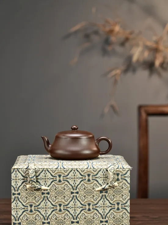 紫砂壺君德老紫泥130cc內推7孔手工藝品 1