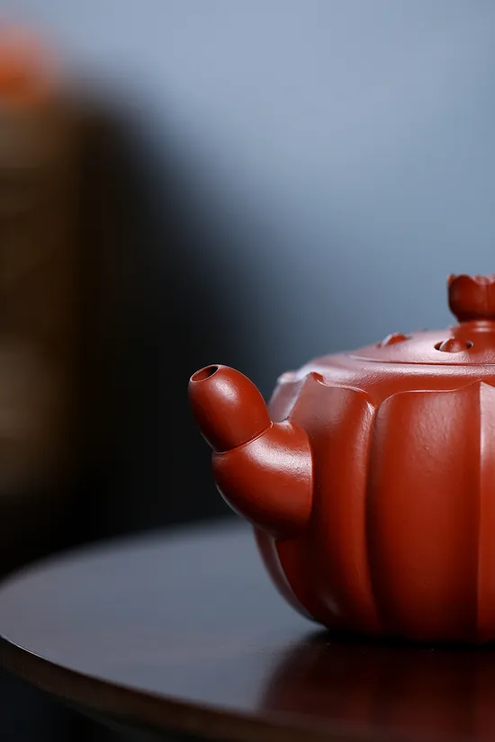 紫砂壺 蓮心壺 高工鑑藏 紅袍泥料 手工製作 1