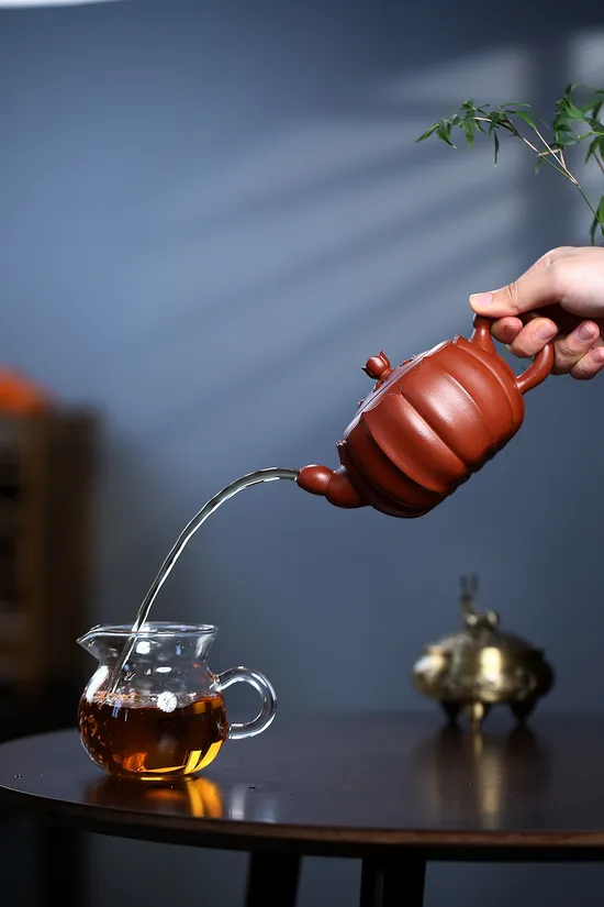 紫砂壺 蓮心壺 高工鑑藏 紅袍泥料 手工製作 2