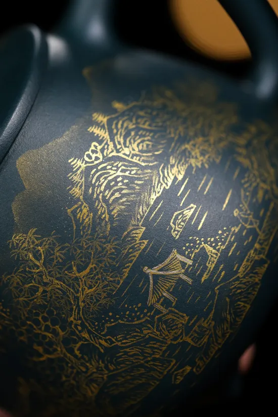 任瑞華紫砂壺金飾工藝收藏品 1