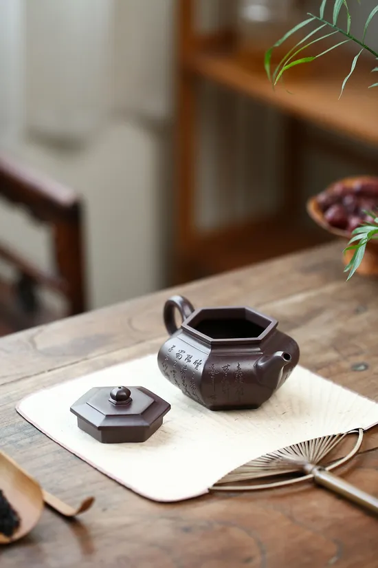 紫砂壺大彬六方手工精品 2