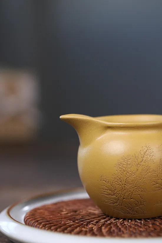 紫砂公道杯 海納百川 清風徐來 原礦段泥 工藝師製作 2