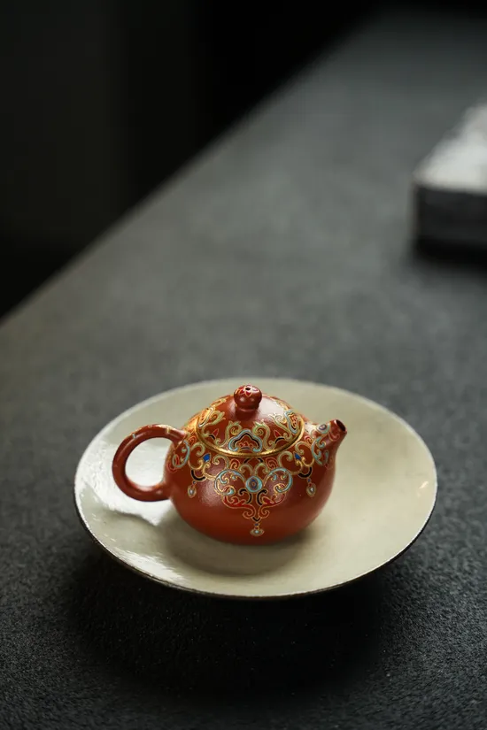 紫砂壺手工製作精工琺琅彩高雅華貴 1