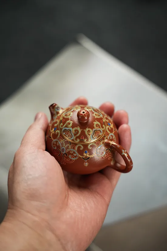 紫砂壺手工製作精工琺琅彩高雅華貴 2