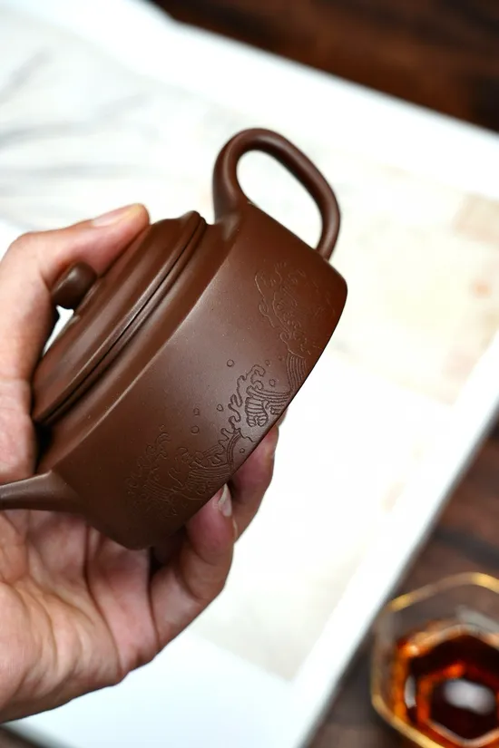 德鐘慕古紫砂壺230cc 精選老紫料手工製作 2