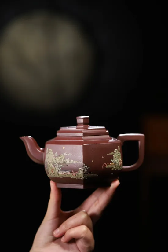 紫砂壺六方雪華 3300元 蔣愛英手工製作 1