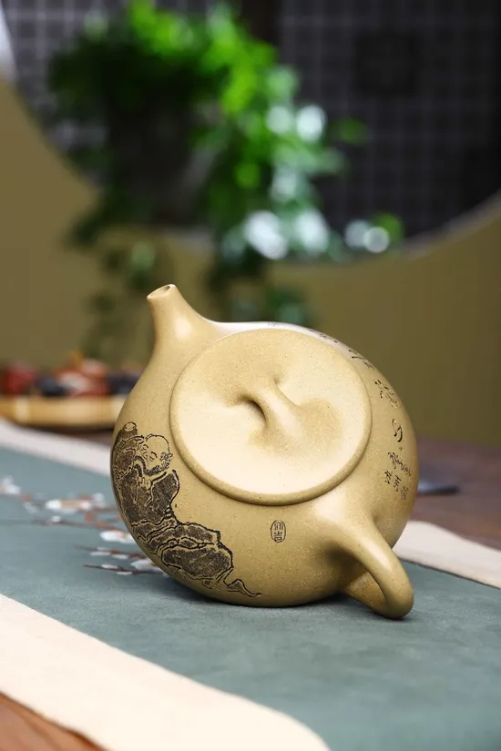 紫砂壺景洲石瓢名家吳國政手工製作 1