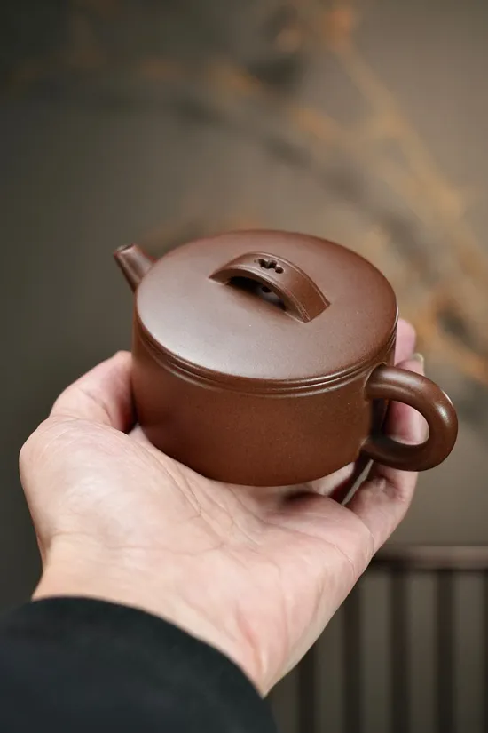 漢瓦實用器紫砂壺 原礦黑星土120cc 2