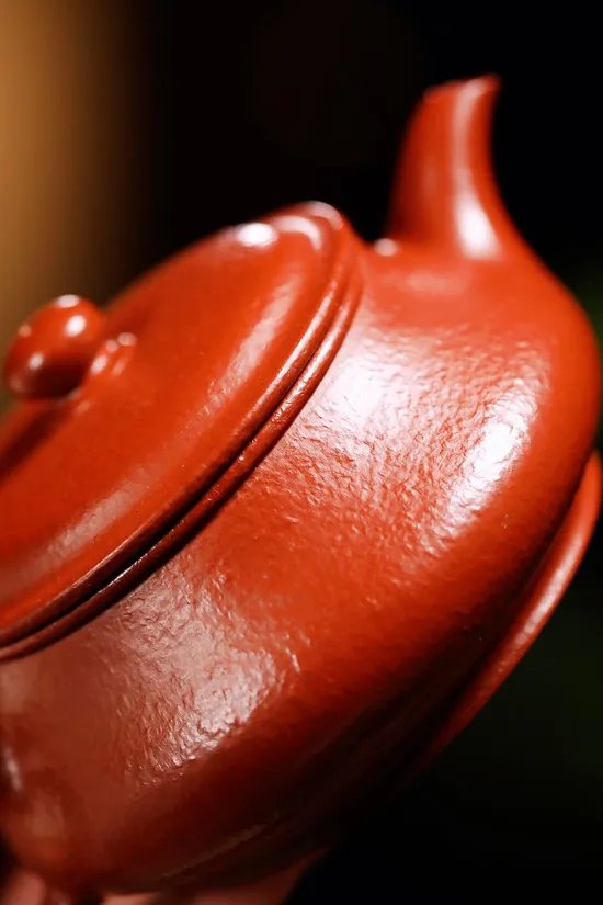 紫砂壺明爐國工作品吳偉明黃龍山大紅袍朱泥170ml 1