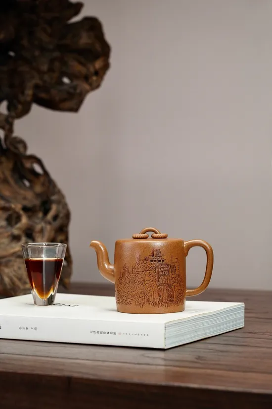 紫砂壺雙圈經典原礦老段泥330cc7孔 1