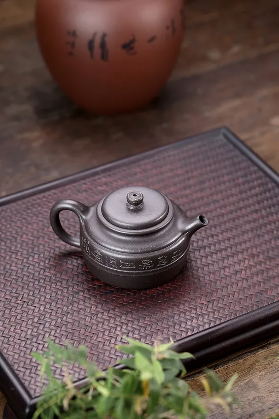 德鐘壺手工內推球孔紫砂壺原礦古度烏泥240cc 2