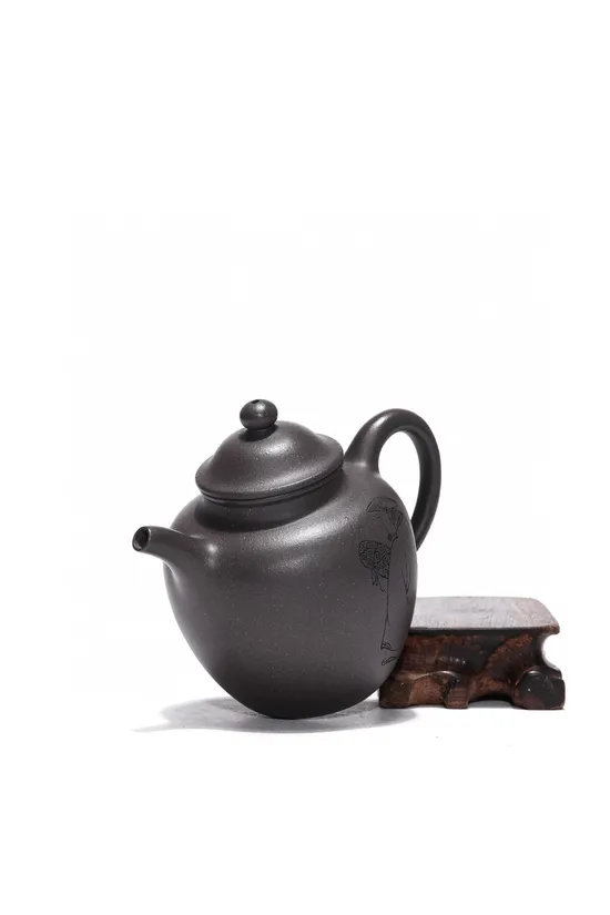 紫砂壺 橄欖壺 原礦天青泥 工藝美術師王雅麗 1