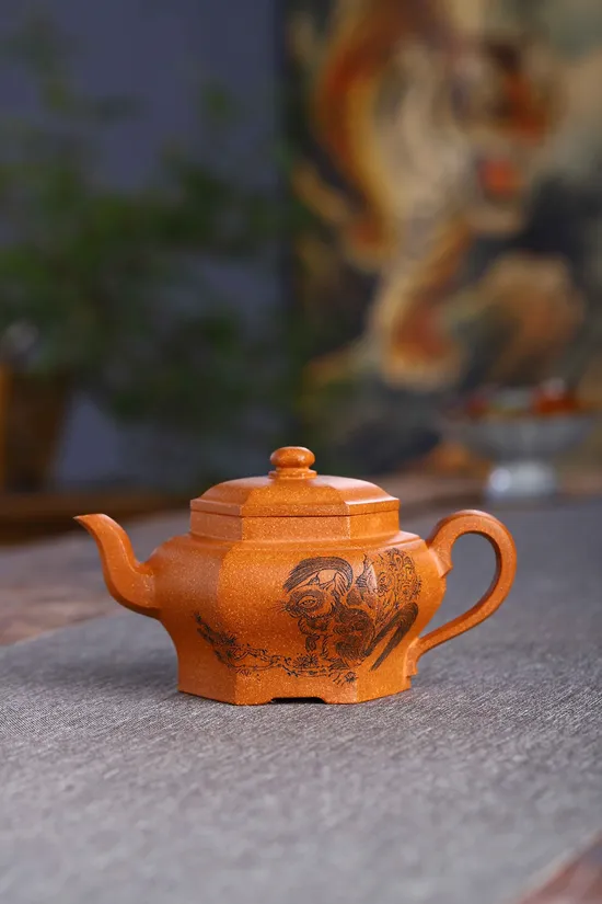 紫砂壺六方宮燈 潘雪鋒手工製作 紫砂藝術收藏 2