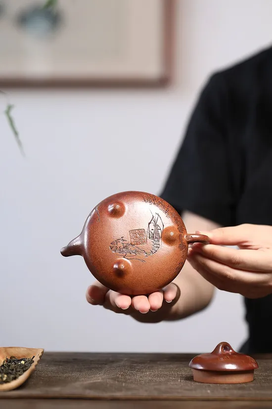 漢棠石瓢紫砂壺 高階工藝美術師製作 2