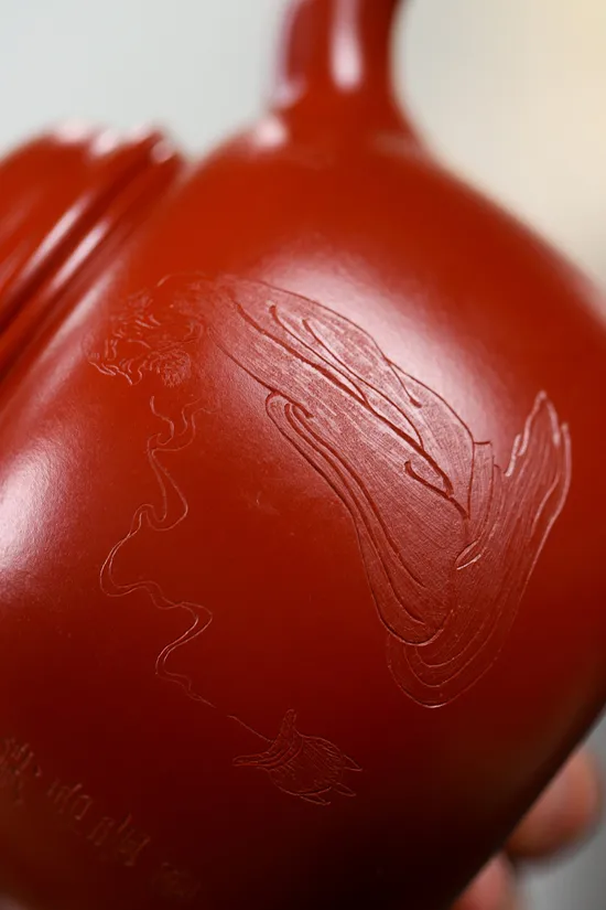 國工佳品大匏尊紫砂壺微刻心經 1