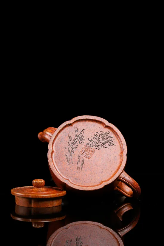 徐南紫砂壺 梅花周盤 翡翠金砂 90cc 高階收藏 2