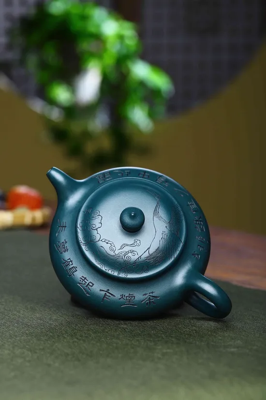 紫砂壺雲中仙鶴國家級工藝師劉瑩精製 1