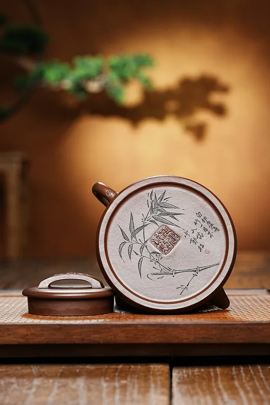 紫砂壺範建新手工製作國工新品瓦瓢 2