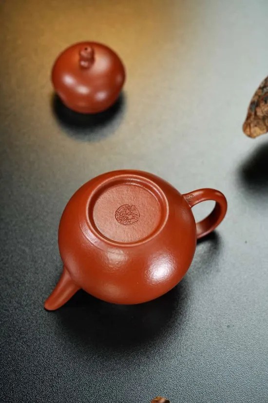 梨形摹古紫砂壺 紅泥手工製作 1