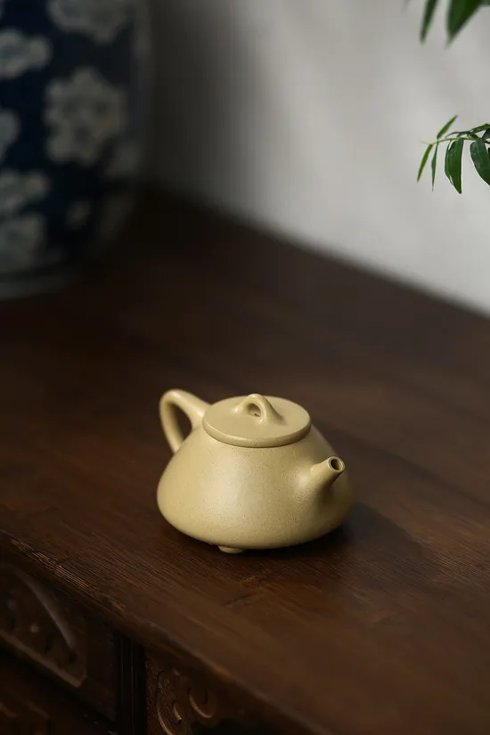 紫砂壺 子冶石瓢 鮑玉華原礦綠泥 220cc 1