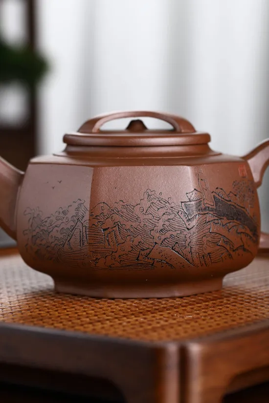 紫砂壺六方牛蓋潘雪鋒手工製作精品推薦 1