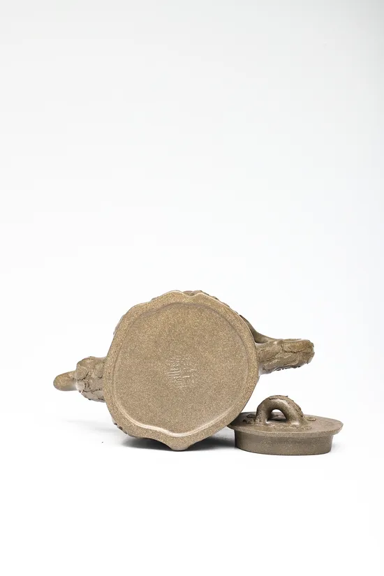 紫砂壺樹樁套組原礦青段手工製作 2