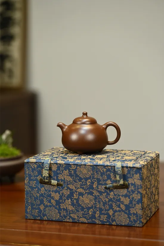 手工紫砂壺三足乳鼎150cc家藏紫泥 1