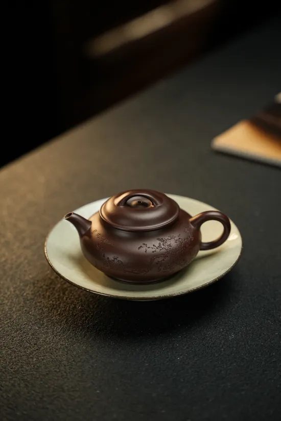 華亭小精品紫砂壺150cc老紫料手工製作 1