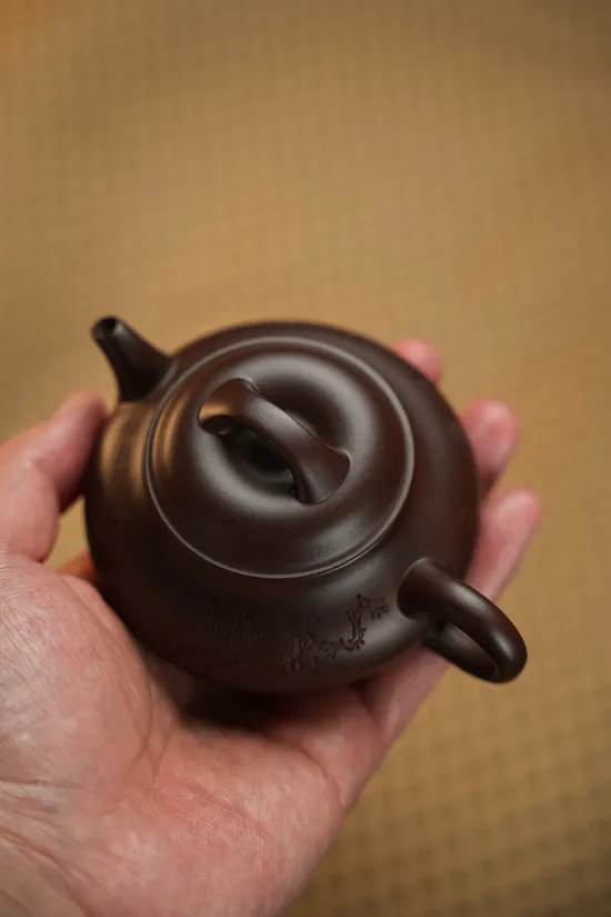 華亭小精品紫砂壺150cc老紫料手工製作 2