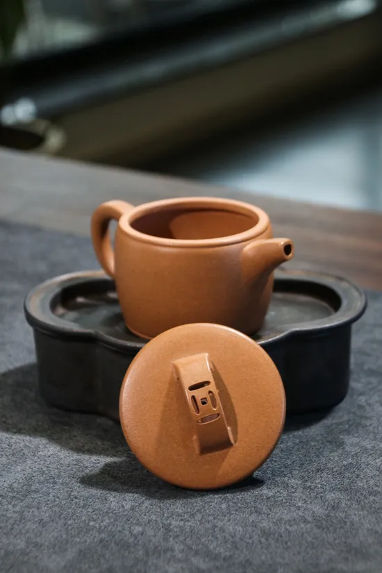 漢瓦紫砂壺收藏精品段泥手工製作 1