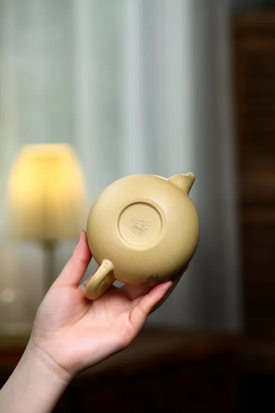 紫砂壺圓珠款式 精工細作家藏本山綠泥 2