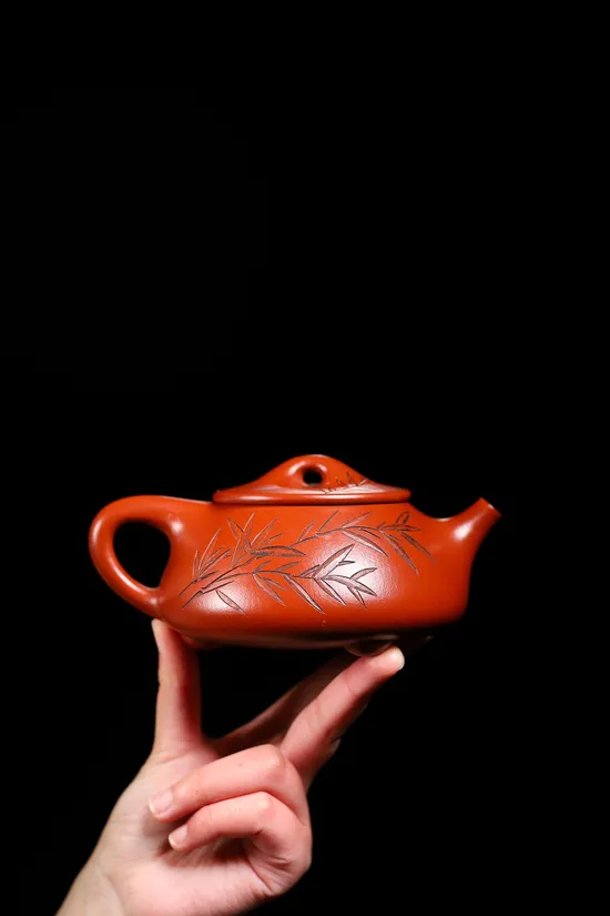 徐南紫砂石瓢壺 省級陶瓷藝術大師親製 1