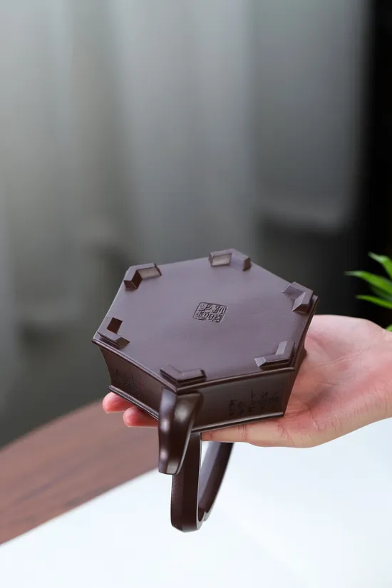 紫砂壺六方提樑收藏級精品 1
