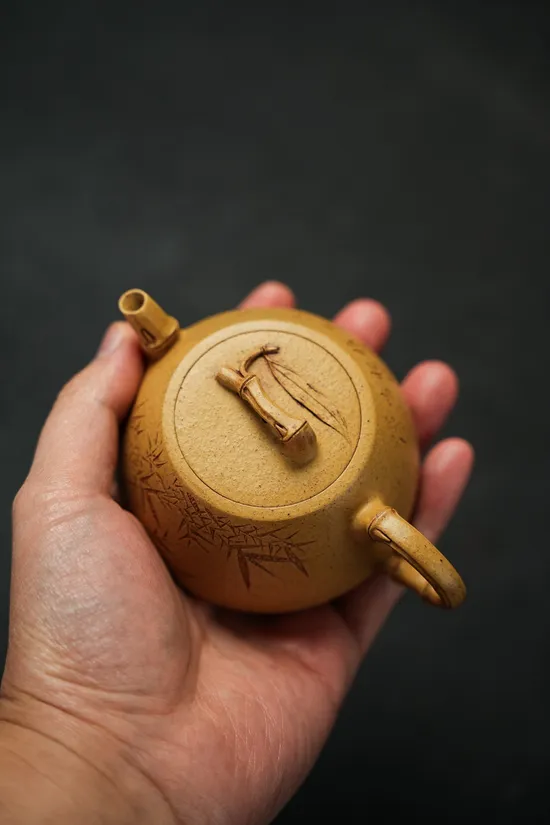 景瀾竹君紫砂壺160cc 黃金段潤澤茶具 1