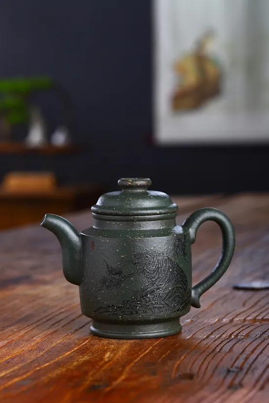 紫砂壺國工精品威震九州原礦綠泥手工製作 1