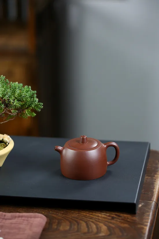 紫砂壺井欄工藝美術師鮑玉華原礦老紫泥160cc 1