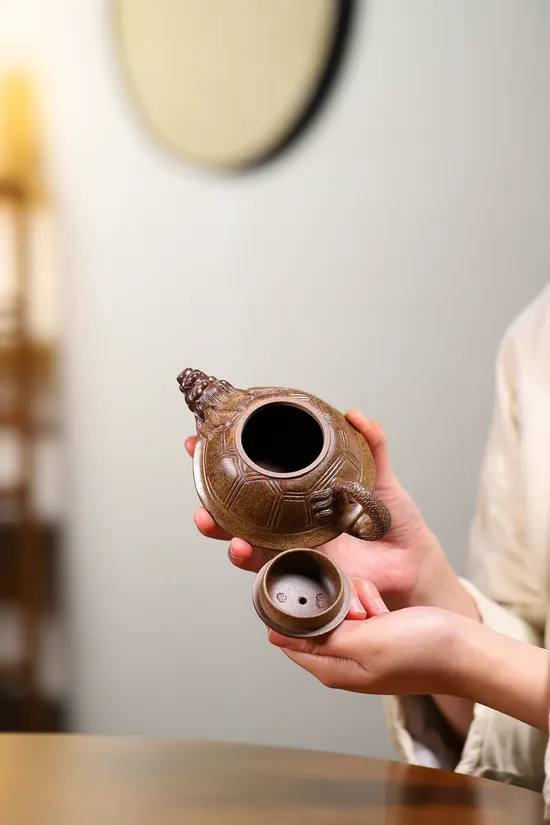 楊軍保老師柴燒紫砂壺 母子情深160cc 1