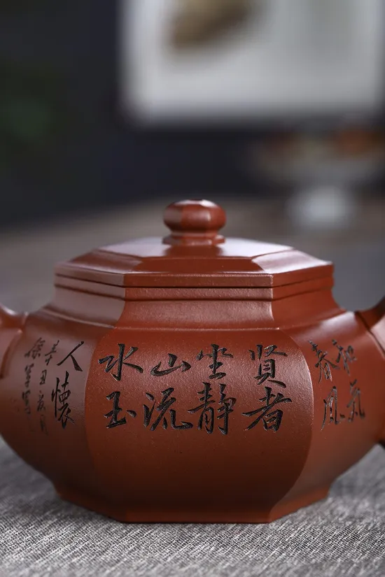 何其仙紫砂壺手工製壺大彬六方高品質茶具 2