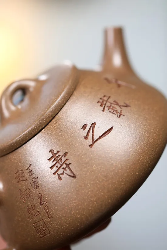 紫砂壺石瓢雙工藝品原礦老段泥泡茶利器 1