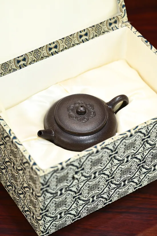 紫砂壺天青泥手工製作 祥雲設計 1