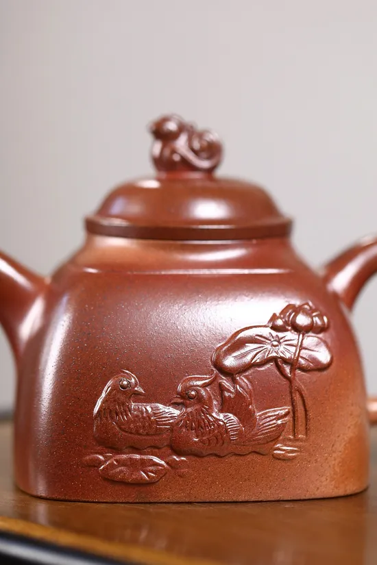 紫砂壺四方坦然 鮑玉華製 精品柴燒茶具 1