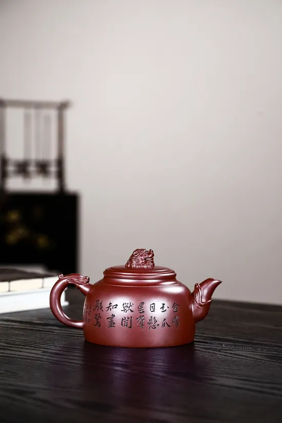 紫砂壺事事如意收藏級作品金龍血手工製造 2