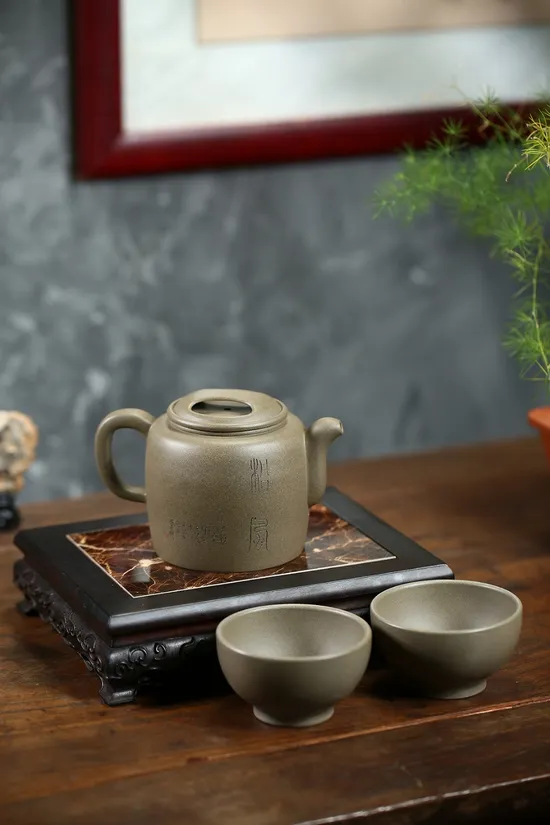 紫砂壺高牛蓋套組 顧紹培高徒佳作 1