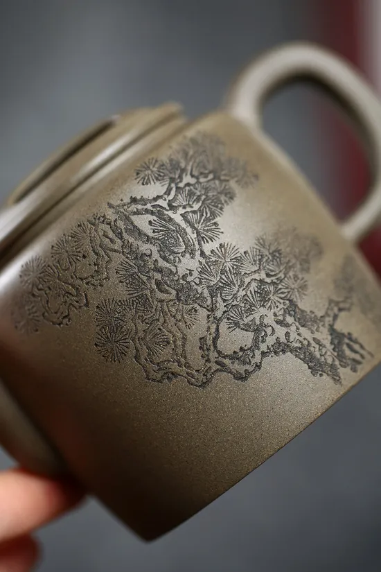 紫砂壺高牛蓋套組 顧紹培高徒佳作 2